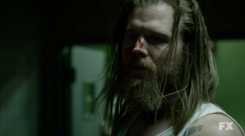 Ryan Hurst and Charlie Hunnam as Opie Winston and Jax Teller on Sons of Anarchy S05E03 Opie Dies 5
